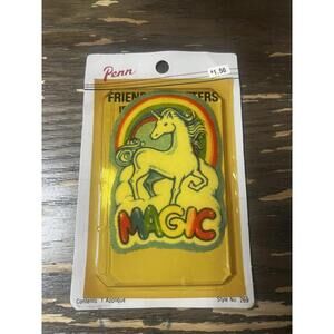 Vintage Magic Unicorn Friendly Critters Iron-On Sew-On Patch NOS
